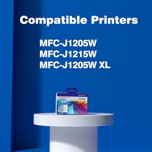 LC404 Ink Cartridges Replacement for Brother LC404 LC4043PKS LC404BK High Yield Ink Cartridges Compatible for Brother MFC-J1205W MFC-J1215W Printer(1 Black 1 Cyan 1 Magenta 1 Yellow, 4 Pack)