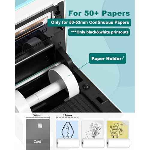 Phomemo Sticker Printer- Mini Sticker Printer Maker Machine, Mini Pocket Printers Instant Print for DIY Creation, Study Notes, Photos, Gifts, Portable Thermal Printers for Kids/Students/Teacher