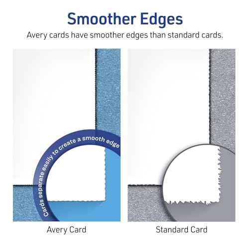 Avery Printable Tent Cards with Sure Feed Technology, 2" x 3.5", Matte White, 2-Pack, Total of 320 Blank Place Cards for Laser or Inkjet Printers (5812)