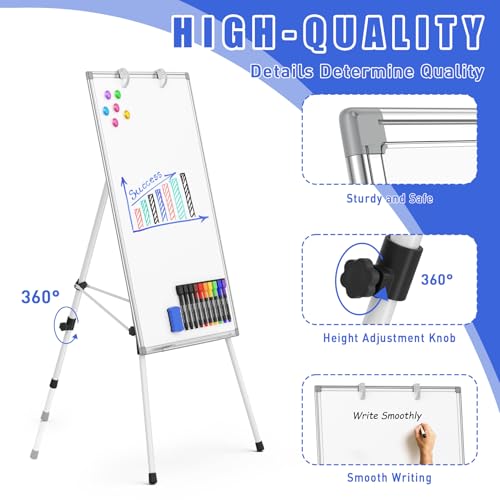 JOYUMY Magnetic Whiteboard with Stand - 36x24 Inch Portable Dry Erase Easel with Adjustable Height & Accessories