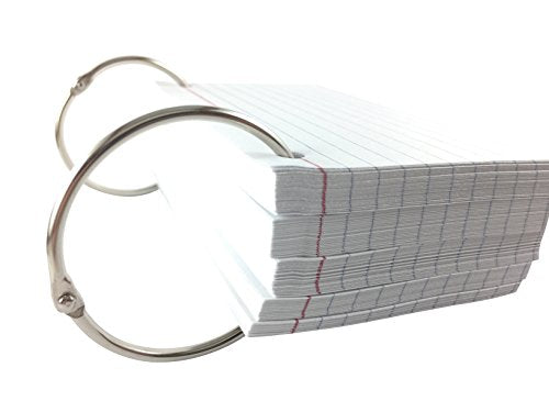 Clipco 2-Inch Nickel Binder Rings 50-Pack – Large Loose-Leaf/Book Rings