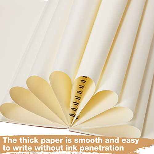 Epakh 20 Pcs Blank Spiral Notebook Unlined Notepad Bulk A5 Soft Cover Sketch Pads Blank Sketchbooks Pad for Drawing Art Back to School Gifts Office Supplies 100 Pages/ 50 Sheets(Black, Light Brown)