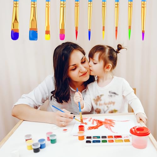 AROIC Acrylic Paint Brush Set, 36pack/360pcs Nylon Hair Paint Brushes, for Oil Painting Rock Body Painting, Artist Amateur Craft Paint Brushes Supplies, Children Adult Painting Small Paint Brush Set.