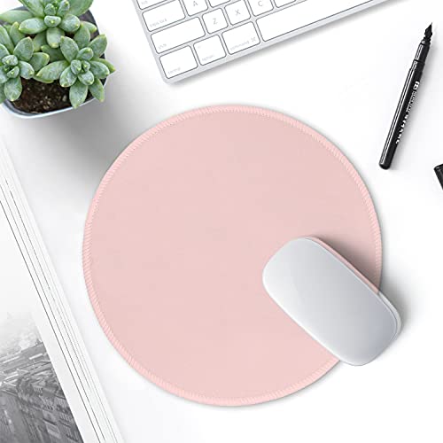 Pink Round Mouse Pad R1-Pink 8.7 inch Anti-Slip Waterproof Office & Gaming