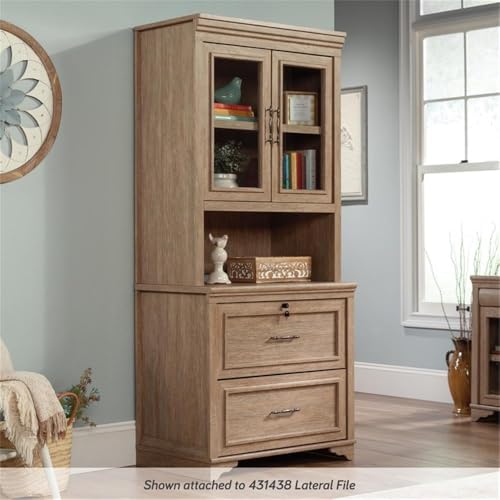 Sauder Rollingwood Brushed Oak Hutch for Lateral File/Library Base