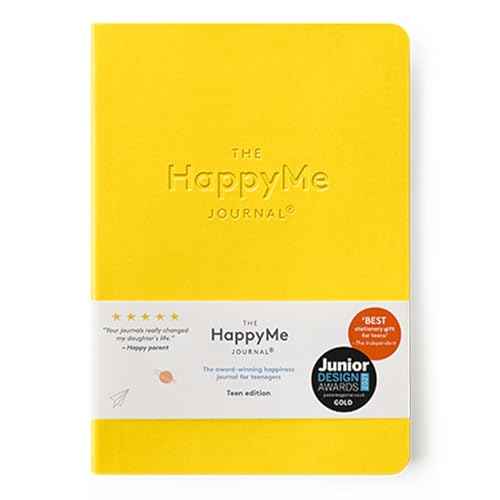 HappyMe Teen Journal - Guided Wellness Journal for Teens: Promote Happiness, Foster Mindfulness - Teen Girl or Boy Gift Diary Notebook for Positive Habits, Self-Discovery (Yellow)