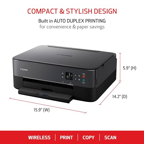 Canon PIXMA TS6420a All-in-One Wireless Inkjet Printer [Print, Copy, Scan], Works with Alexa