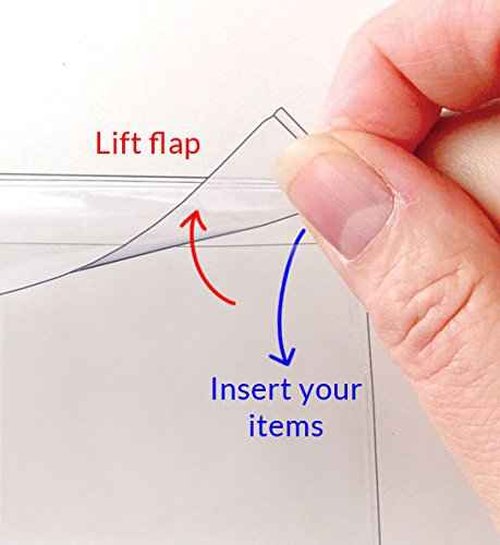 StoreSMART® 6-Pocket Clear Vinyl Binder Page with Flaps - 10-Pack - SPT600-6F-10