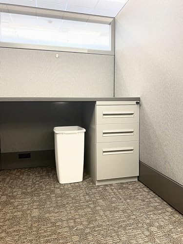Rubbermaid Small 21-Quart White Trash Can - 1 Pack, Kitchen Bathroom Office