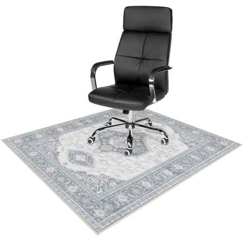 Anidaroel Office Chair Mat for Hardwood & Tile, 48"x60" Desk Chair Mat for Hard Floors, Under Desk Rug for Rolling Chair, Floor Mat for Office Chair, Low Pile Carpet Floor Protector Rug