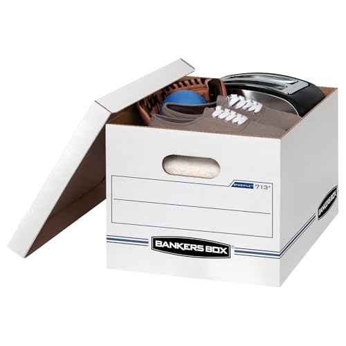 Bankers Box 6-Pack Basic Duty File Storage Boxes with Lids, Letter/Legal, STOR/FILE, (0071303)