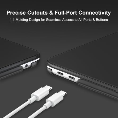 MOSISO Black Compatible with MacBook Air 13 inch M1 Case 2021 2020 2019 2018