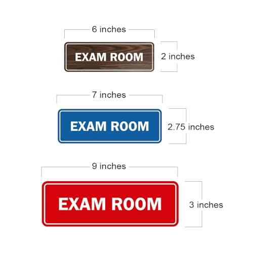 Signs ByLITA Standard Exam Room Sign (Brushed Silver) - Medium 5 Pack