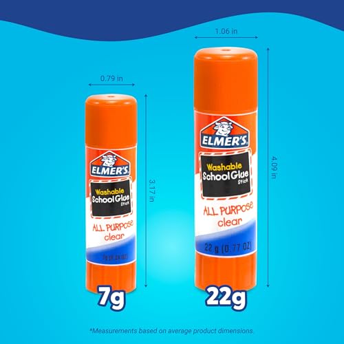 Elmer's All Purpose School Glue Sticks 30 Count, Washable & Acid-Free, 7g