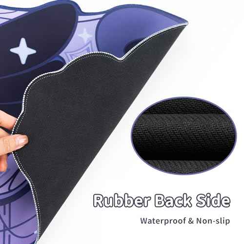 GeekShare Large Gaming Mouse Pad Wrist Support Set Non-Slip Rubber Back Desk Mat and Memory Foam Wrist Rest for Keyboard,Perfect for Gaming,or Home Office - Star Wings Dark Version