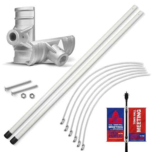 Anley Street Light Pole Banner Mounting Bracket Kit for 30" Wide Banners - Outdoor Weather Proof Support - Quick Installation Perfect for Promoting Events, Business, Advertisement