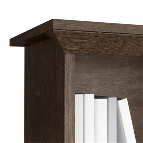 Bush Salinas 60W L Shaped Desk Hutch in Ash Brown