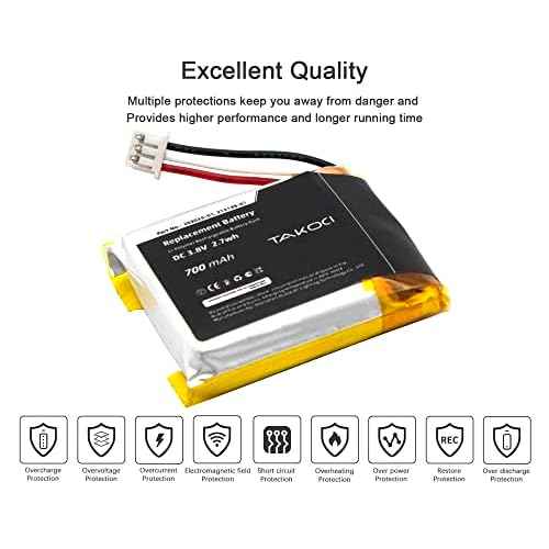 (2-Pack) Replacement Battery for Plantronics (Poly) SAVI 8220 Series Wireless Headset,fits Part Number 203035-01 3.8V 700mAh