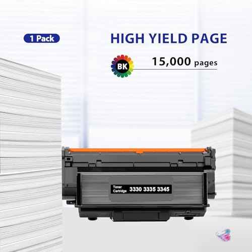 3330 3335 3345 Toner Cartridge Compatible for Xerox WorkCentre 3330 3330dni 3345 345dni Black Toner Phaser 106R03624 3335 3335dni High Yiled 15,000 Pages 1 Pack