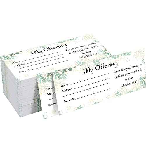 Eaasty 500 Pcs Church Offering Envelope My Offering Bill Size Envelope Tithe Checks and Cash Church Communion Supplies for Donations Christian Religious Occasions