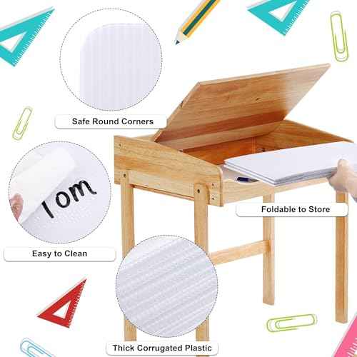 12 Pack Desk Divider for Students Classroom Privacy Boards with Name Labels Study Carrel Reduces Distractions Easy to Clean Plastic Guard Shields for School