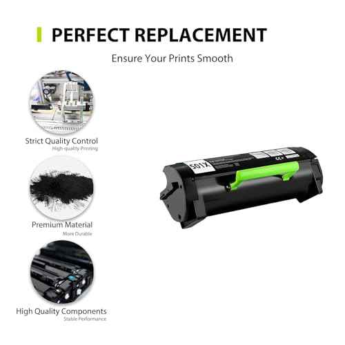 501X 50F1X00 Toner Cartridge Compatible for Lexmark 501X 50F1X00 for MS610dn MS510dn MS410dn MS410 MS610 MS610dtn MS415dn Printer(10,000 Pages, Black)