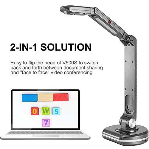 JOYUSING V500S 8MP Document Camera for Classroom & Remote Teaching USB Visualiser