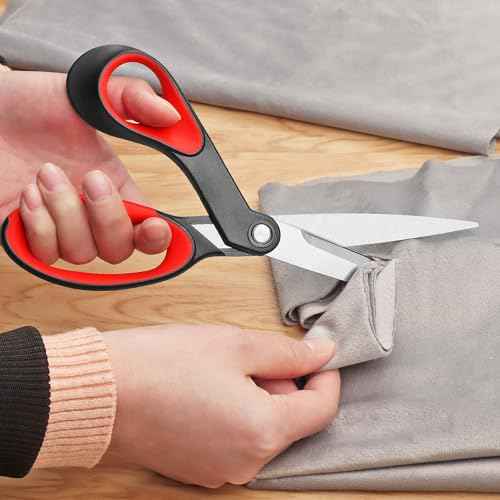 True Left Handed Sewing Scissors, Heavy Duty Multi-Purpose Tailor Scissors, Stainless Steel Blades and Comfort Handle, Suit for Fabric, 9 inch