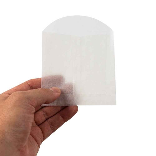 LUXPaper Open End Square Envelopes | 4" x 4" | Glassine | 30lb. Text | 250 Qty