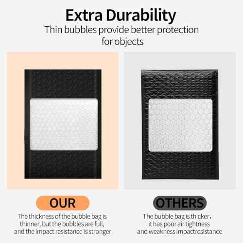 4¡¿8" Inch Bubble Mailers 50 Pack Small Bubble Mailers Waterproof Padded Envelopes Self Seal Adhesive Shipping Bags for Mailing Cards Jewelry Makeup and Small Business Packaging