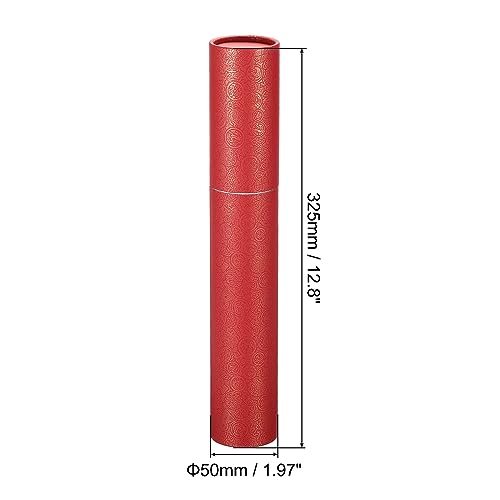 PATIKIL 2 Inch x 13 Inch Red Poster Tube - Portable Art & Document Storage