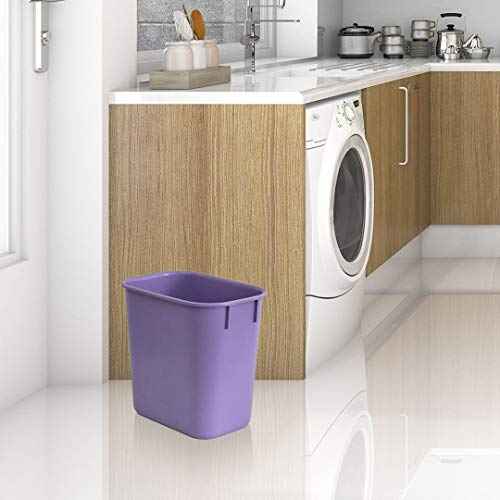 Acrimet Wastebasket, Deskside Bin, 3.25 Gallon/13 Quart/ 12 Liter (Plastic) (Purple Color) (Set of 4)