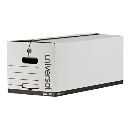 Universal 75121 String/Button Storage Box, Letter, Fiberboard, White (Case of 12)
