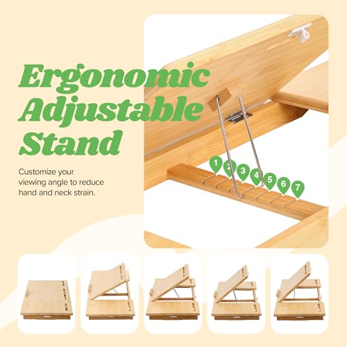 Houseables Treadmill Desk Attachment, Treadmill Desk Workstation, Laptop Holder, Laptop Stand, Desktop Table Attachment, Tray, Adjustable Table Top, Computer Stand, Universal Mount, Bamboo, 34" x 12"