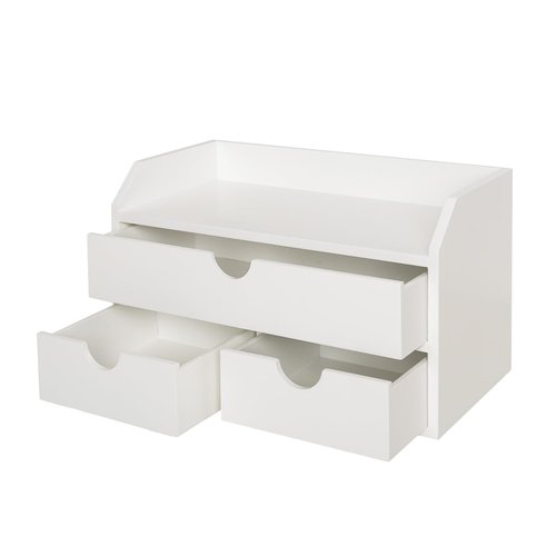 ZGZD Elegant Wooden Desk Organizer with 3 Drawers – Premium Tabletop Office Supplies Storage for Home & Office – Stylish, Space-Saving, Multi-Functional Desk Accessories