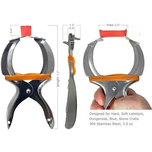 AirFly Crab, Lobster Claw Rubber Bands, Protect Lobsters & Crabs, Cook Safe FDA-Compliant Silicone, Size 1" x 0.5", Made in USA