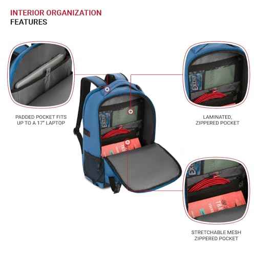 SwissGear Civic Pro Laptop Backpack, Navy, 18¡±x13.25¡±x7¡±