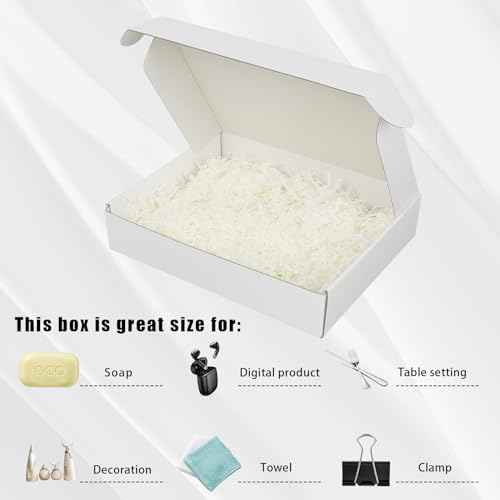 FORBFAN 10x8x2 White Shipping Boxes 40 Pack, Mailing Boxes for Small Business, Corrugated Cardboard Literature Mailers