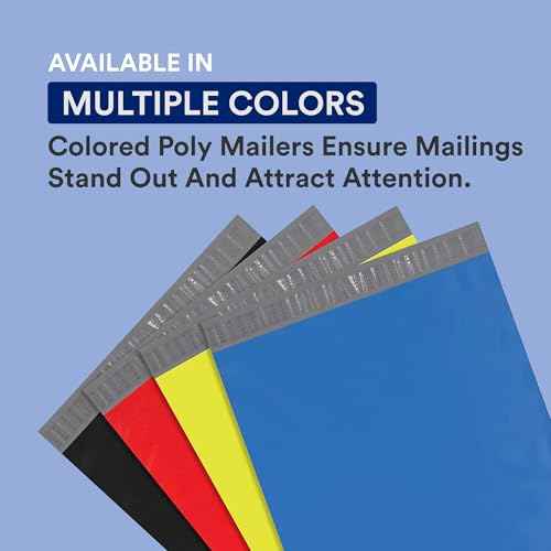 BOX USA Red Shipping Bags Large Heavy Duty 10" x 13" (100-Pack) | Waterproof Bag Poly Mailers for Packing Clothing and Secure Shipping, Packaging & Small Business Mailing