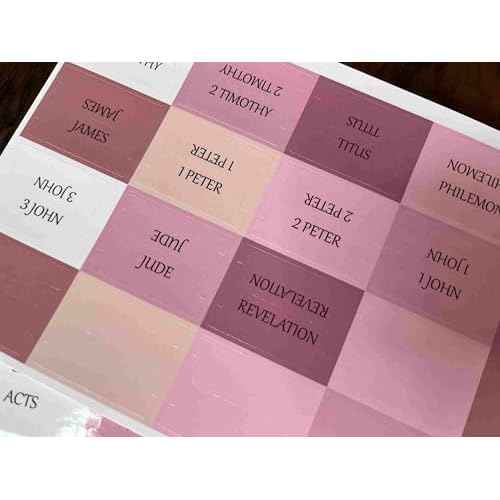 Catholic Bible Tabs, Reposition Laminated Stickers, Easy to Read and Apply Bible Tabs for Women and Man (Catholic Pink)