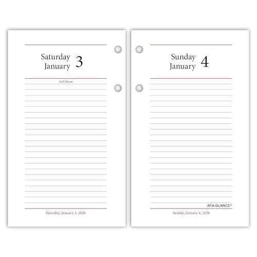 AT-A-GLANCE 2026 Desk Calendar Refill, Daily, 3-1/2" x 6", Standard, Loose-Leaf, Photographic (E4175026)