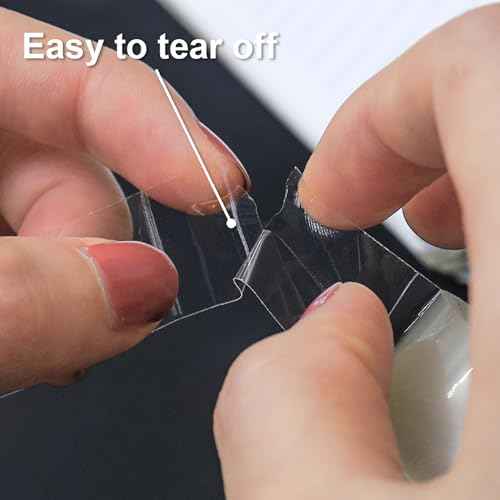 16 Rolls Easy Tear Transparent Tape Refills - Gift Wrapping Tape for Dispensers - Crystal Clear, Effortless Tear, Strong Adhesion - Invisible Tape 3/4 in x 1000 in for Office, School, Home