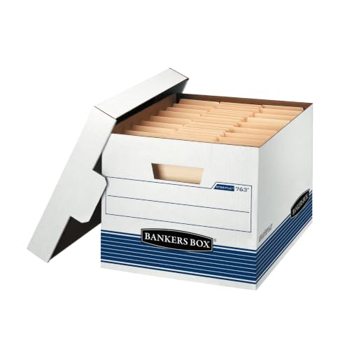 Bankers Box 20-Pack Medium-Duty File Storage Boxes with Lids, Letter & Legal