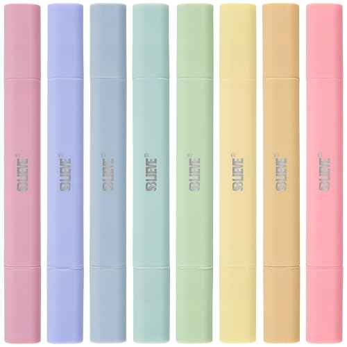 BLIEVE- Aesthetic Bible Highlighters No Bleed Through Assorted Colors, Cute Highlighter Dual Tip For Journaling Supplies And School Accessories, Bible Highlighters And Pens No Bleed (CANDY)