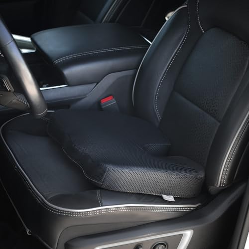 DMI Seat Cushion For Sciatica Pain Relief and Tailbone Pain, Office Desk Chair Cushion For Sitting, Car Seat Cushion, Sitting Pillow, Molded Foam Seat, Black