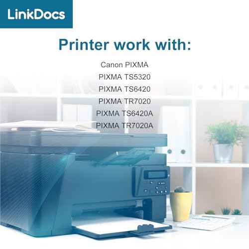 LinkDocs 260XL Black Ink Cartridges Replacement for Canon 260XL PG-260 XL Work for Canon PIXMA TS5320 TS6420 TR7020 TR7020a TS6420a All in One Wireless Printer (Black, 2-Pack)