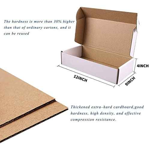 Shipping Boxes, 12"x9"x4" Which is Anti-Impact Come with Exquisite Sealing Label.Suitable E-Commerce Packaging, Shipping Packaging.