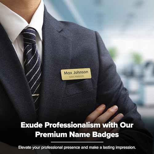 Name Tag, Magnetic Name Tags, Personalized Name Tags, 1" x 3", Durable Engravable Impact Acrylic Material, Made in The USA by My Sign Center (Classic Rectangle)