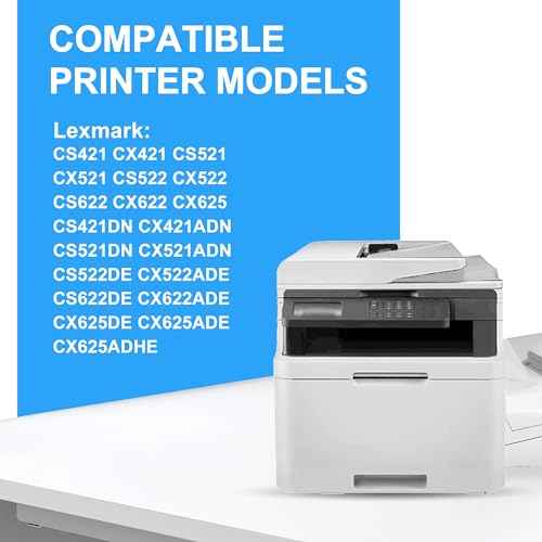 78C10K0 Black Remanufactured Toner Cartridge Replacement for Lexmark CS421 CX421 CS421DN CS521 CX521 CS521DN CX421ADN CX522 CX522ADE CS622 CX622 CS622DE CX622ADE CX625 Printer (1-Pack)