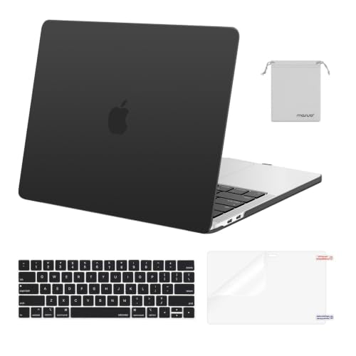 MOSISO Black Compatible with MacBook Pro 13 Inch Case M2 M1 2016-2026